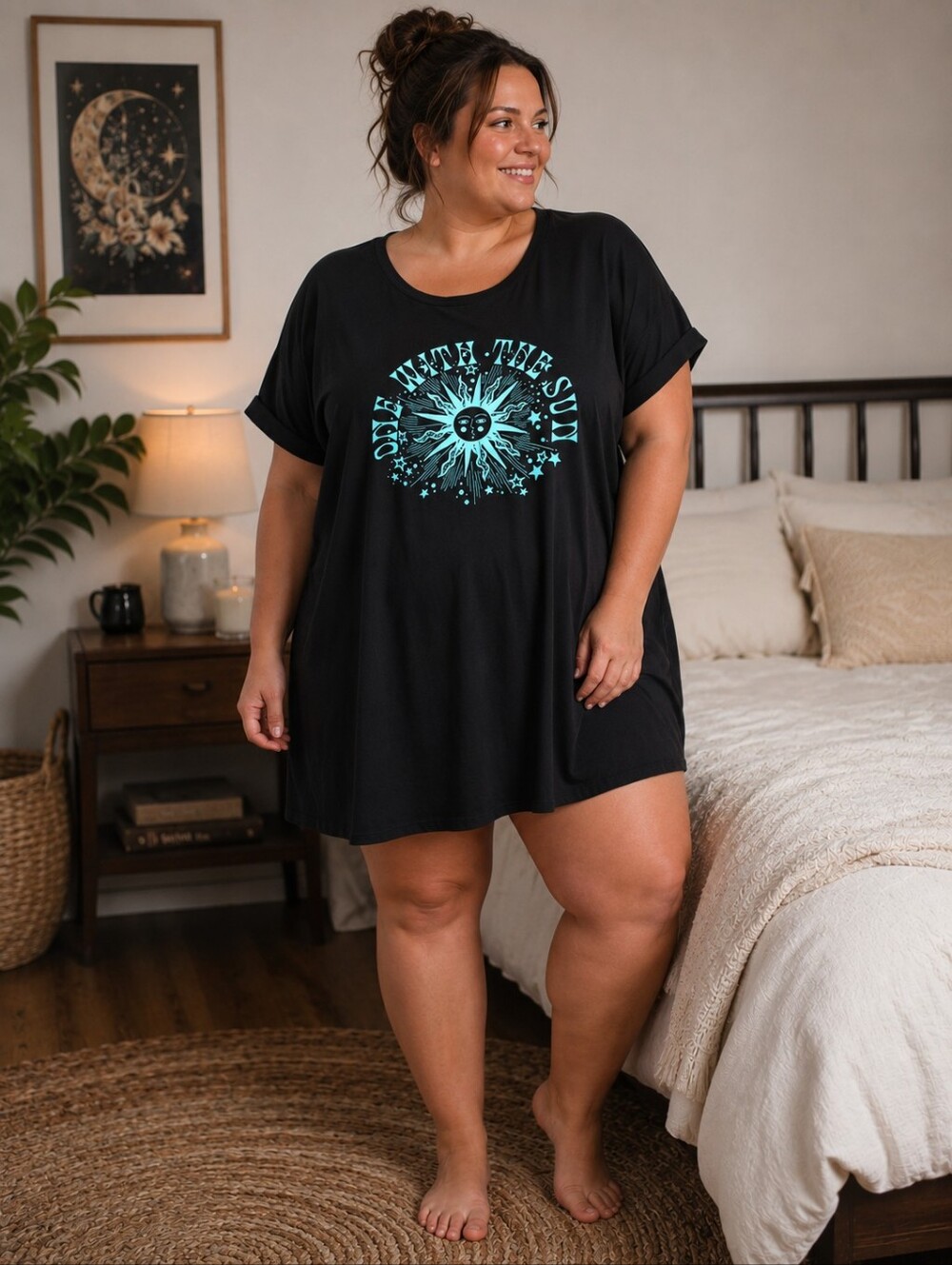 Super Soft by Torrid One With The Sun Jersey Sleep Tee Dress Comfy Women's 5X